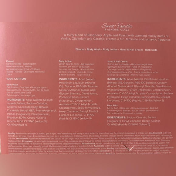 The Luxury Bathing Company Sweet Vanilla & Almond Glaze Bath/Self Care Set - 5pc - Picture 4 of 8